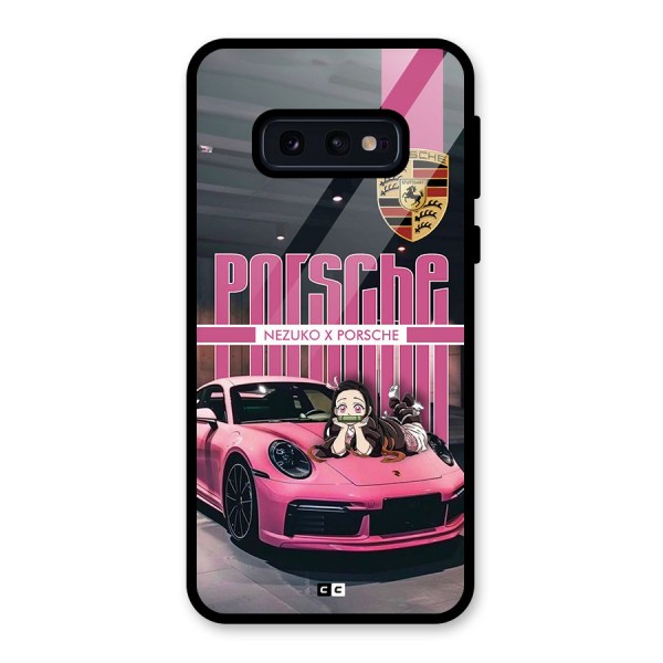 Bubble Race Car Glass Back Case for Galaxy S10e