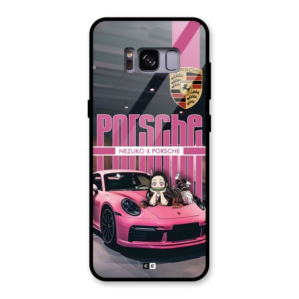 Bubble Race Car Glass Back Case for Galaxy S8