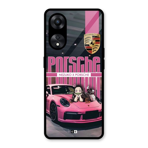 Bubble Race Car Glass Back Case for Oppo A78