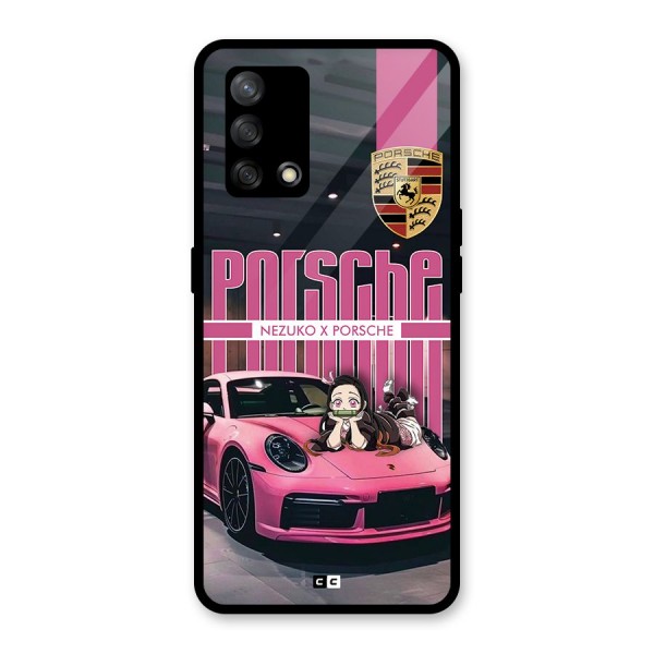 Bubble Race Car Glass Back Case for Oppo F19