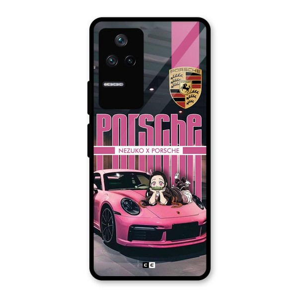 Bubble Race Car Glass Back Case for Poco F4 5G