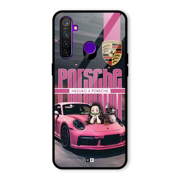 Bubble Race Car Glass Back Case for Realme 5 Pro