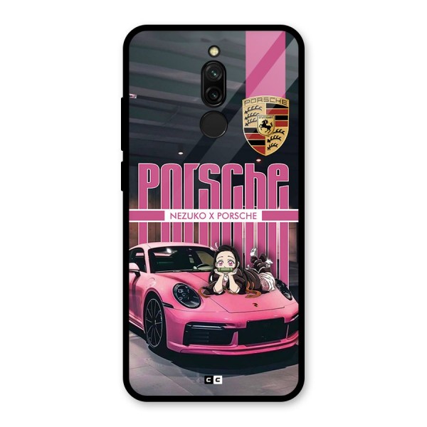 Bubble Race Car Glass Back Case for Redmi 8