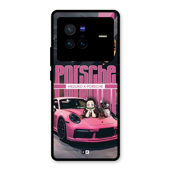 Bubble Race Car Glass Back Case for Vivo X80