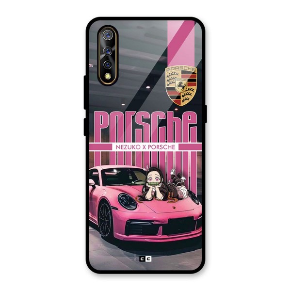 Bubble Race Car Glass Back Case for Vivo Z1x