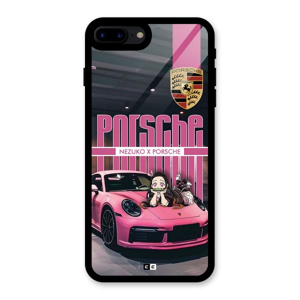 Bubble Race Car Glass Back Case for iPhone 7 Plus