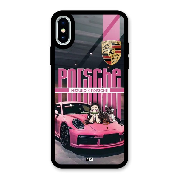 Bubble Race Car Glass Back Case for iPhone X