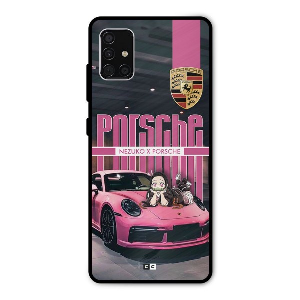 Bubble Race Car Metal Back Case for Galaxy A51