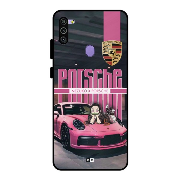 Bubble Race Car Metal Back Case for Galaxy M11