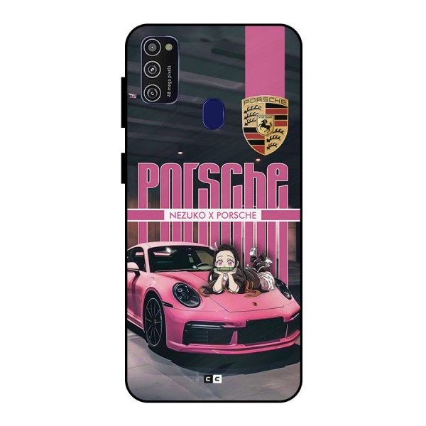 Bubble Race Car Metal Back Case for Galaxy M21