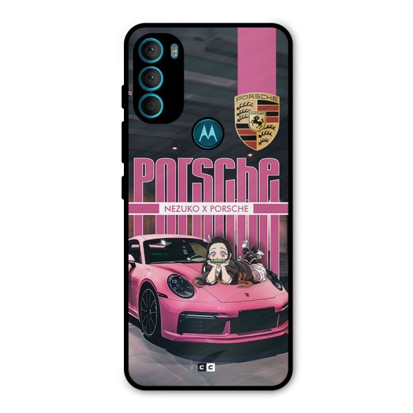 Bubble Race Car Metal Back Case for Moto G71 5G