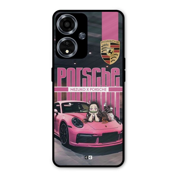 Bubble Race Car Metal Back Case for Oppo A59