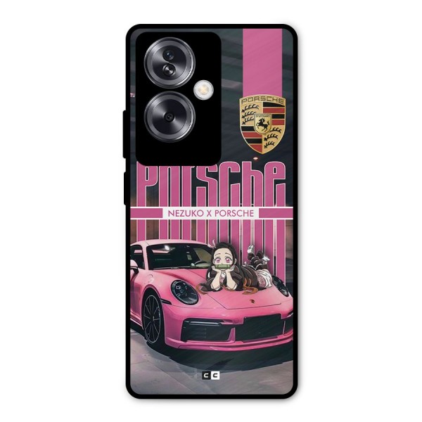 Bubble Race Car Metal Back Case for Oppo A79 5G