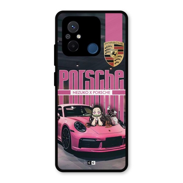 Bubble Race Car Metal Back Case for Poco C55