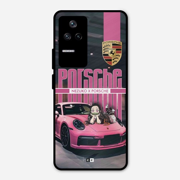 Bubble Race Car Metal Back Case for Poco F4 5G