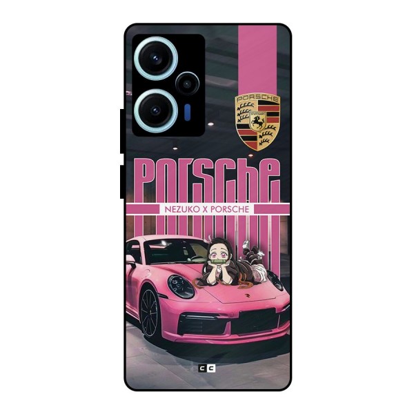 Bubble Race Car Metal Back Case for Poco F5