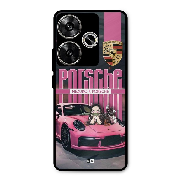 Bubble Race Car Metal Back Case for Poco F6