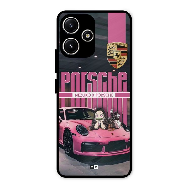 Bubble Race Car Metal Back Case for Poco M6 Pro