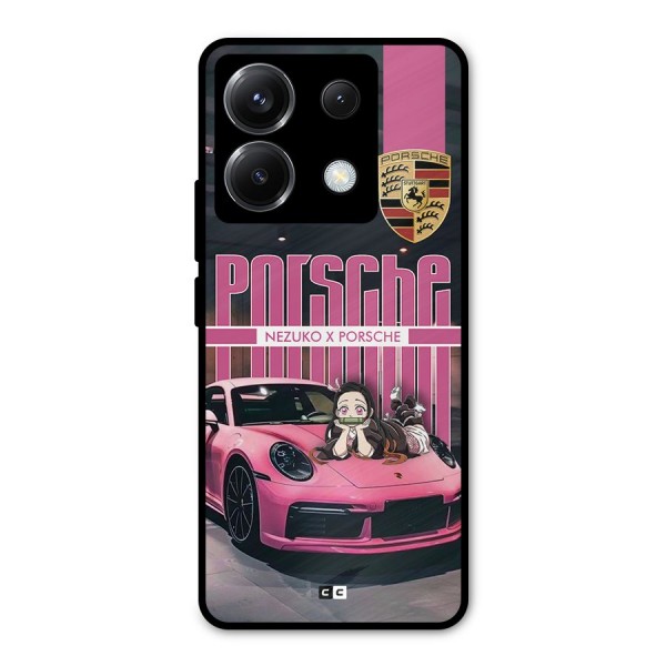 Bubble Race Car Metal Back Case for Poco X6