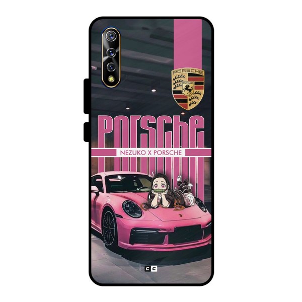 Bubble Race Car Metal Back Case for Vivo S1