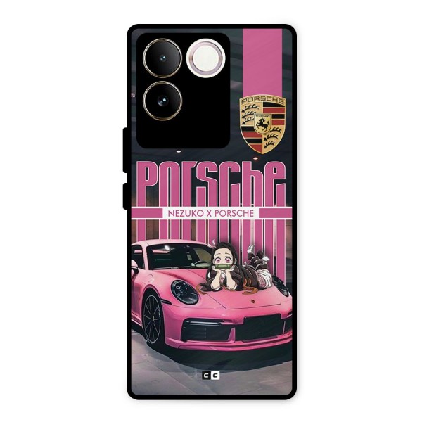 Bubble Race Car Metal Back Case for Vivo T2 Pro