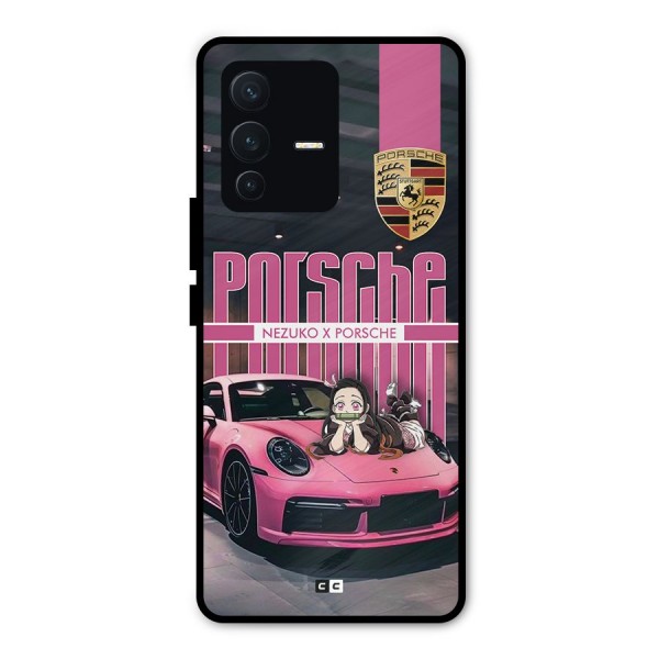 Bubble Race Car Metal Back Case for Vivo V23 Pro