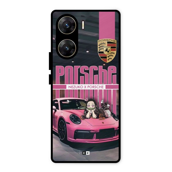 Bubble Race Car Metal Back Case for Vivo V29e