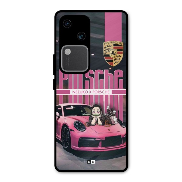 Bubble Race Car Metal Back Case for Vivo V30