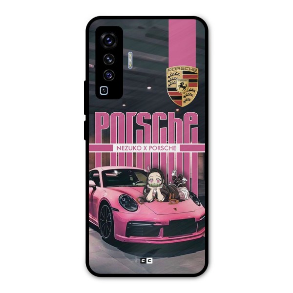 Bubble Race Car Metal Back Case for Vivo X50