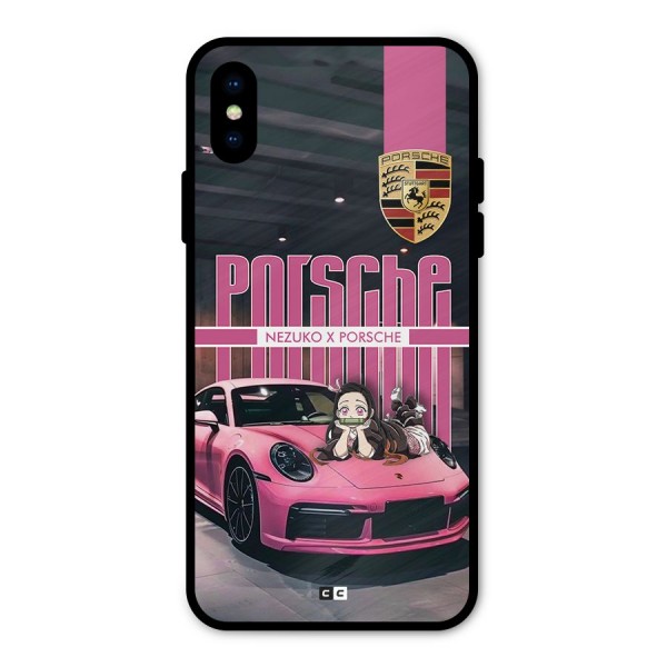 Bubble Race Car Metal Back Case for iPhone X