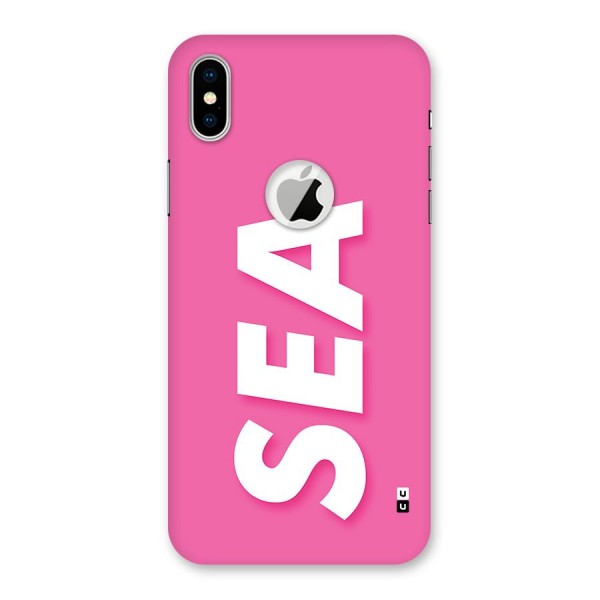 Bubble Sea Back Case for iPhone XS Logo Cut