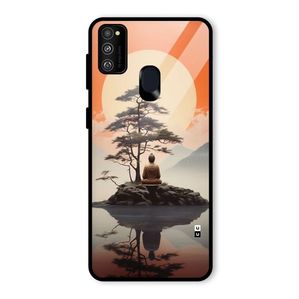 Buddha Nature Glass Back Case for Galaxy M21