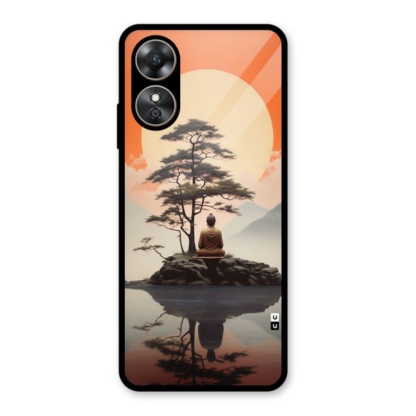 Buddha Nature Glass Back Case for Oppo A17