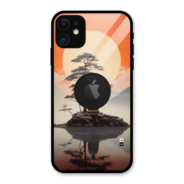 Buddha Nature Glass Back Case for iPhone 11 Logo Cut