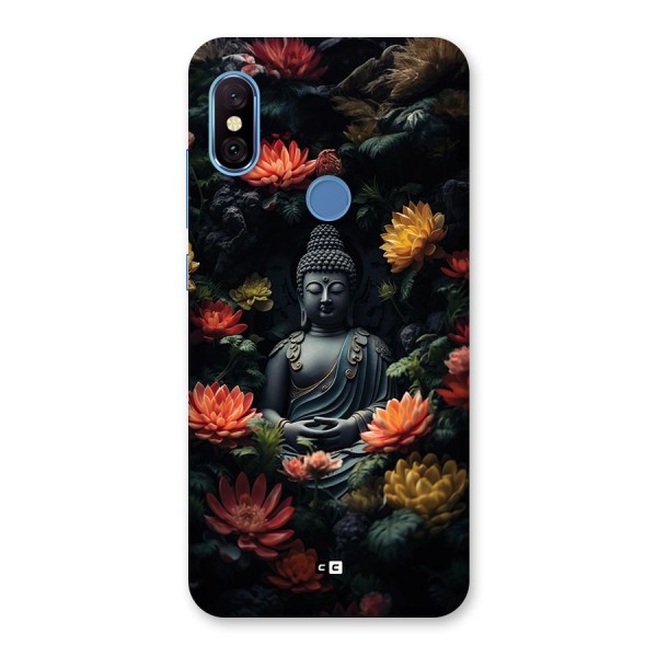 Buddha With Flower Back Case for Redmi Note 6 Pro