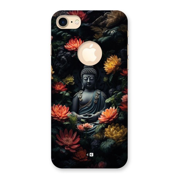 Buddha With Flower Back Case for iPhone 8 Logo Cut