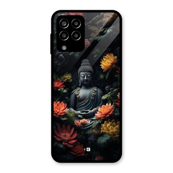 Buddha With Flower Glass Back Case for Galaxy M33