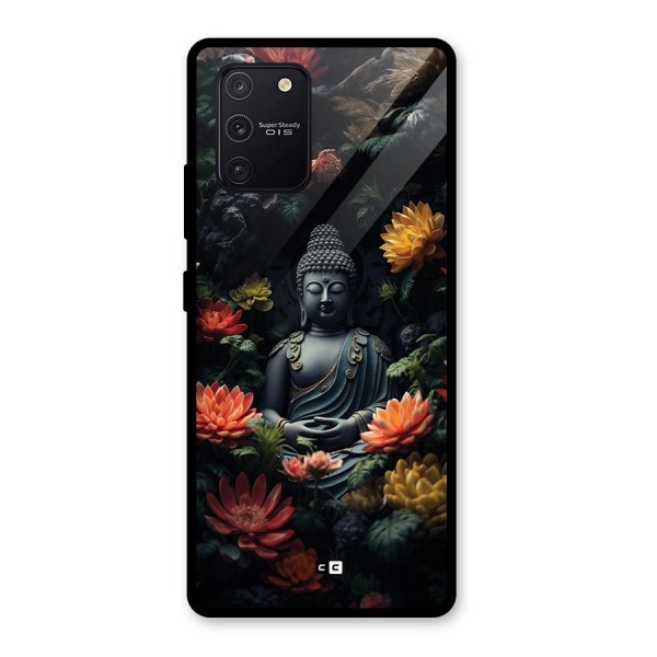 Buddha With Flower Glass Back Case for Galaxy S10 Lite