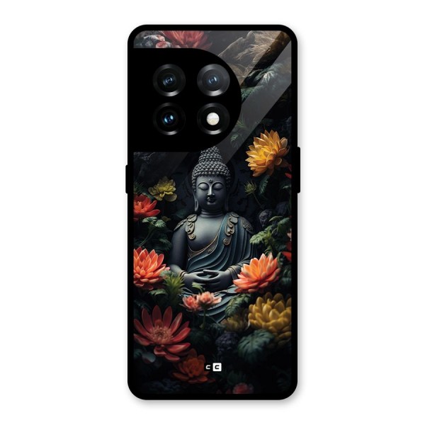 Buddha With Flower Glass Back Case for OnePlus 11