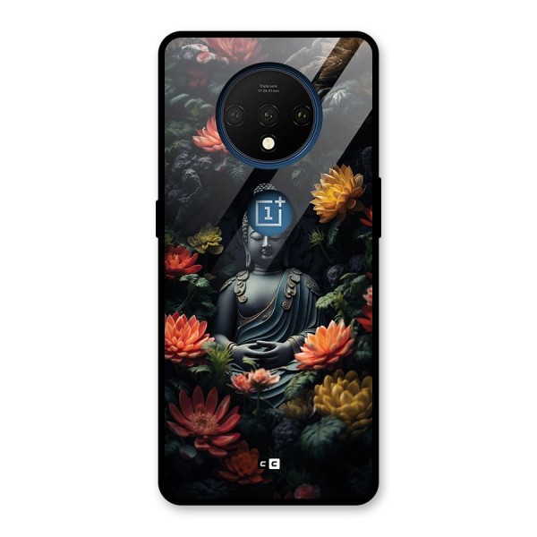 Buddha With Flower Glass Back Case for OnePlus 7T