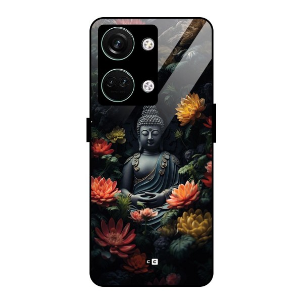 Buddha With Flower Glass Back Case for Oneplus Nord 3