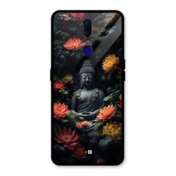 Buddha With Flower Glass Back Case for Oppo F11