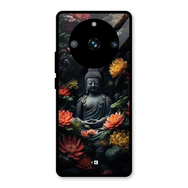 Buddha With Flower Glass Back Case for Realme 11 Pro