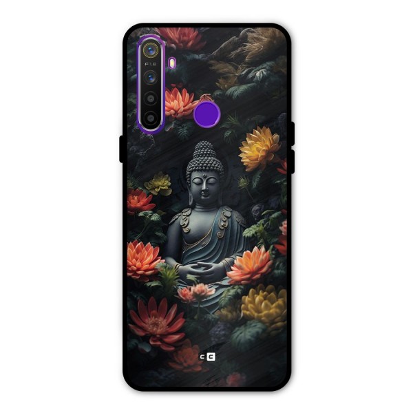 Buddha With Flower Glass Back Case for Realme 5s