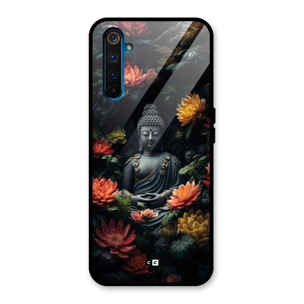 Buddha With Flower Glass Back Case for Realme 6 Pro