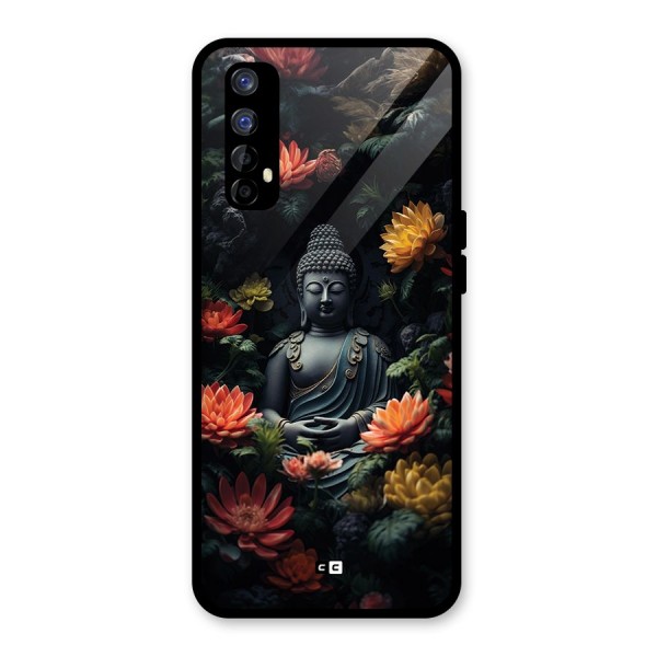 Buddha With Flower Glass Back Case for Realme 7