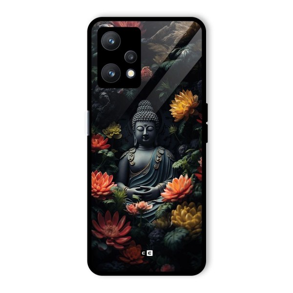 Buddha With Flower Glass Back Case for Realme 9 Pro 5G