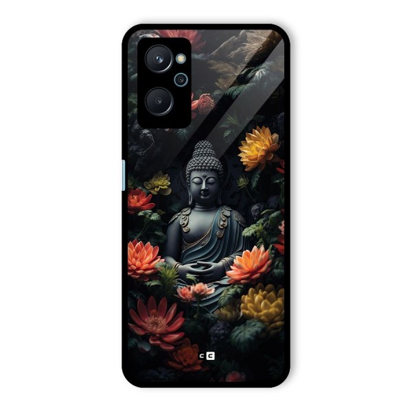 Buddha With Flower Glass Back Case for Realme 9i