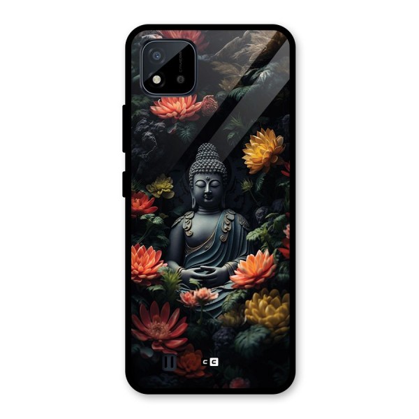 Buddha With Flower Glass Back Case for Realme C11 2021