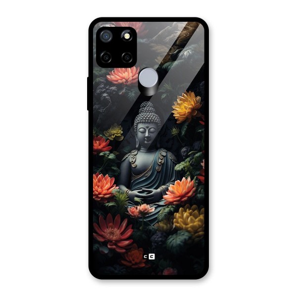 Buddha With Flower Glass Back Case for Realme C15